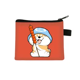 لطيف Chai Dog Children's Coin Prest Student Card Bag Back Card Card Bag Bag Mini Wallet Pochette Money Clip Coin Bag Sac