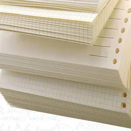 A5 A4 B5 Notebook solto Reabilitação 60pcs Binder Spiral Página interna semanalmente mensalmente para fazer a grade de ponto de linha dentro de papel de papelaria de papel