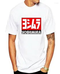 Men039s T camisetas Yoshimura Logo Japão Raça de Tuning Black Ampamp White Shirt XS3xl7606061