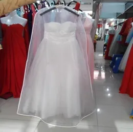 Whole Transparent Wedding Dress Dust Cover Omniseal Extra Large PVC Wedding Garment Bag Clothes Dresses Bridal Dust Cover8021481