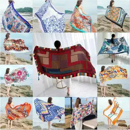 Pudełka biżuterii 90x185 cm Proces drukowania Twill Summer Suncare Beach sukienka bikini sarong owijka kobiety Brazylijskie pokrywki kąpielowe kąpiel