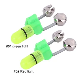 10/20/30/50pcs LED LED Night Fishing Rod Bite Bait Alarm Light Twin Bells Clip Alerter Sea Fishing Tool Accessorie Accessorie