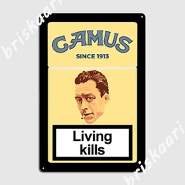Philosopher Albert Camus Metal Plaque Poster Create Wall Plaque Home Wall Mural Tin Sign Poster
