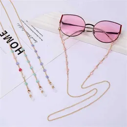 Glasögonkedjor 2022 Nya solglasögonkedja Mens Mask Chain Fashion Metal Glasögon Lace Girl Flower Pearl Heart Anti Slip Glasses Chain C240411