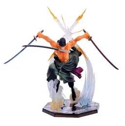 Anime un pezzo raccolta figurina roronoa zoro la spada pvc modello giocattoli figure amante del modello di bambini1283546