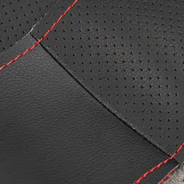 Car Steering Wheel Cover For Nissan Qashqai X-Trail Leaf Micra Rogue (Sport) Kicks 2018-2020 Altima 2019 2020 Perforated Leather