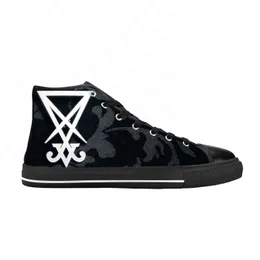 Sigil Lucifer Seal Of Satan Satanic Devil Gothic Casual Cloth Shoes High Top Comfortable Breathable 3D Print Men Women Sneakers