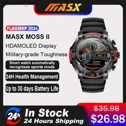 Armbanduhren Masx Moss II Intelligent 1,43-Zoll-AMOLED-Display 420mah Bluetooth Ruf Militärqualität Langable wasserdichte Sportmänner und Frauen