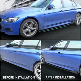 Universal Side Skirt Extensions 8 قطع 2.2 متر من التنانير الجانبية للسيارة شفة Winglet Spritters لـ BMW لـ VW Golf لـ Honda for Audi