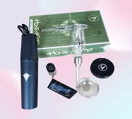 Honeybird Glass Dab Kit Smoking Straw Pipe with 510 Thread Quartz Titanium Ceramic Nail Tips Available Dabber Heating Rig 1Pcs Sal2384005