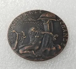 Germania 1920 moneta commemorativa La medaglia di vergogna nera Silver rare copia Copia decorazione per la casa Accessori1045416