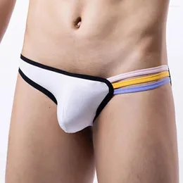 Underpants Men Low Rise mutandine jockstrap biancheria intima di cotone sexy ritaglio di lingerie erotica elastica elastica elastica schieri rigonfiamento