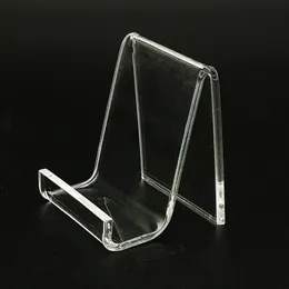 50pcs Acrylic Show Display Holder Stands Rack for Purse Bag Wallet Phone Book T3mm L5cm Retail Store Exhibiting