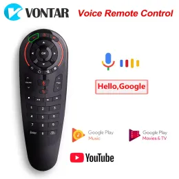 Caixa G30 Controle remoto de voz 2.4g mouse de ar sem fio 33 chaves ir aprendizado giroscópio Sensing remoto para caixa de TV inteligente