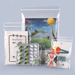 TETP 100pcs borse con cerniera altamente trasparente Home for Food Foto vestiti di gioielli CD Accessori Packaging Storage Favor