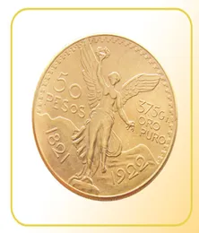 Высокое качество 1922 Mexico Gold 50 Peso Coy Copy Coin01235517685