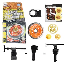 B-X Toupie Burst Beyblade Buster Xcalibur本物のMeteo L-Drago LW105LF BB-88グリップ +グレープルライン付きBB-88