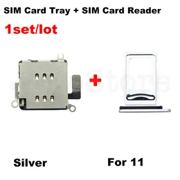 Joeestore SIM Card Card Tray Reader Uchwyt do iPhone'a 11 Pro Max Dual SIM Card Card Glotka Adapter Flex Cable Cable Cake