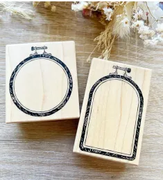 Vintage Window Oval Mode Wooden Rubber Stamp for DIY Scrapbooking Photo Album Card Making