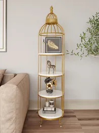 Nordic Bird Cage Flower Rack Sala de estar da sala de estar canto de piso multicamada Cosmetics