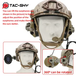 TS TAC-SKY TACTICAL HELMET ARC RAIL ADAPTET SORDIN HEADPHONE SILICONE EARMUFFS AIRSOFT SPORTSのためのシリコンイヤーマフ