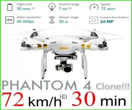 Phantom 4 Pro HD Câmera RC Drone Aircraft WiFi UAV Altitude de câmera ajustável Hold uma chave Retorno de retorno do quadcopter drones49734121443461