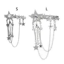 Squisito peli di cristallo clip bling accessorio per capelli a pelo lucido per donna e elegante pinna per capelli a catena