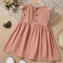 Vestidos de menina por atacado meninas garotas de fechadura de becla de banheira vestido com acabamento com cor casual cor de cor sólida para crianças roupas de verão barato dropshipp