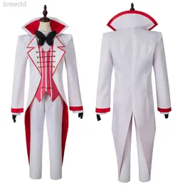 Anime Costumes Anime Lucifer Cosplay Morning Star Costume Wigs Men Uniform Suit Jacket Vest Pants Hat Halloween Birthday Party Outfit 240411