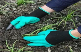 Gröna lila trädgårdshandskar Genie vattentäta handskar med klor för att gräva plantering av trädgårdsgåvor för kvinnor men6390740