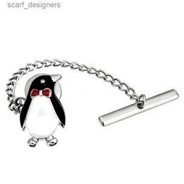 TIE CLIPS Hawson New Arrivo Penguin Tack Tie Pin con maschi a catena Mens Regolare gioielleria di moda di moda Y240411