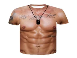 Men039S Tshirts Men39s 3D Cool Muscle ABS T Рубашки смешные свободные плюс размер модный Slim Fit Tops 6xlmen039S4348575