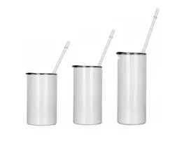 Sublimação em branco Tumbllers em branco 15 20 oz de aço inoxidável xícaras de aço do copo Tumbler Trugs Canecas Isoladas Garrafa de água YFAB23018860063