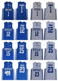 Men College Devin Booker Jersey 1 Basketball Kentucky Wildcats Karl Anthony Towns 12 John Wall 11 Anthony 23 DeMarcus Cousins 156768389