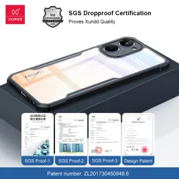 Caso de choque XUNDD para o RealMe C55, Tampa de telefone para chumbo de airbag transparente protetora para o capa do Smartphone RealMe C55