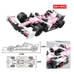 F1 City Formel 1 Race Car Speed ​​Champions Rally Super Racers Vehicle Model Building Blocks Kit Classic Bricks Set Kids Toy Gift