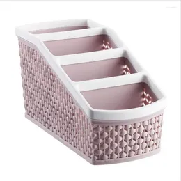 Storage Boxes Material Multi-function Wide Mouth Design Desktop Organize Box Hollow Out Pad Bottom Fit Rack