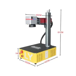 70W Raycus Fiber Laser Marking Machine 100W JPT M7 Máquina de corte a laser de metal colorida M7 com cabeça de luz vermelha dupla e podridão