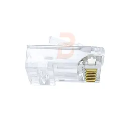 50st/Lot RJ45 Cat 5e Cat 6 Network Modular Plug 8p8c Cat5e Cat6 Ethernet Cable Connector Gold Plated Pass Through