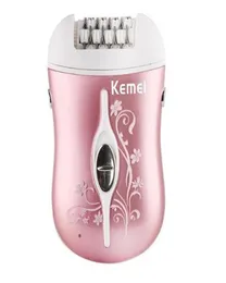 Kemei KM6031 قابلة للشحن 3 في 1 سيدة Epilator إزالة الشعر الكهربائية إزالة الشعر لقطف الشعر للنساء