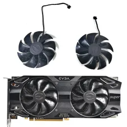 패드 새로운 87mm PLA09215S12H EVGA RTX2070 EVGA RTX 2060 2070 2080 용 슈퍼 블랙 게임 팬 TI GPU 쿨러 팬