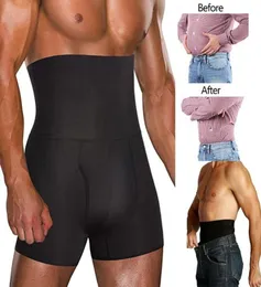 Män kropp shaper kompression shorts bantning formad midja tränare magkontroll trosor modellerande bälte anti chafing boxer byxor9842931