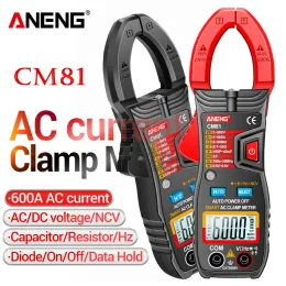 ANENG CM80/CM81/CM82 Black/Red Two Colors Clamp Meter 4000/6000 Counts Multimeter Smart True-RMS AC/DC Current NCV Testers Tools