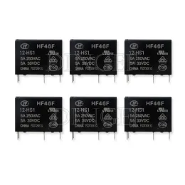 1pcs/lot 5V 12V 24V DC 30VDC Power Relays HF46F-005-HS1 HF46F-012-HS1 HF46F-024-HS1 5-HS1 12-HS1 24-HS1 5A 250VAC 4PIN