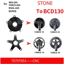 Stone 130 BCD Adattatore di corona convertitore Spider per Sram Axs Force Red Rival Quard Quard a 8 bulloni a 8 bulloni Bicia