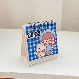 2022-2023 Simple ins MIni Desk Calendar Cute Rabbit Bear Standing Calendar Daily Scheduler Table Planner Yearly Agenda Organizer