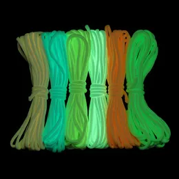 Reflective Cord 550 Paracord Parachute Cord Lanyard Tent Rope Luminous Guyline 9 Strand 10M for Hiking Camping