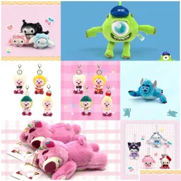 Stuffed Plush Animals Cartoon Cute Cross Dressing Cat Big Eared Dog Kuromi P Toy Doll Keychain Grab Hine Pendant Drop Delivery Toys Gi Otomf