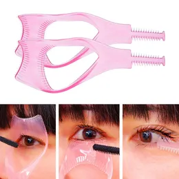 3Pcs Eyelash Comb Handheld Eyelid Eyelash Mold Eye Shape 3-in-1 Faux Crystal Eyelash Brush Mascara