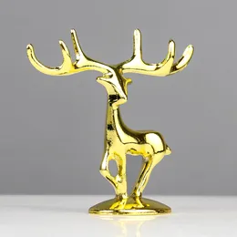 Golden Luster Christma Reindeer Elk Deer Metal Ornament صورة زفاف